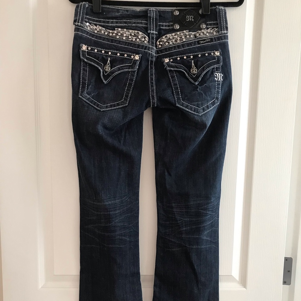 Miss me jeans 27 bootcut rhinestone pockets